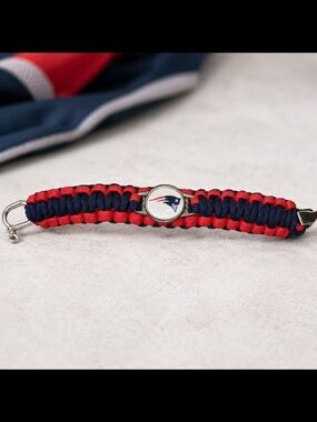New England Patriots Red & Navy Paracord Bracelet Adjustable